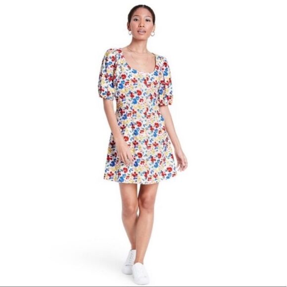 RIXO for Target Multi Floral Linen Short Dress - Picture 1 of 5